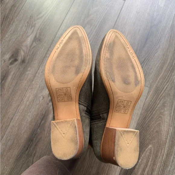 ALDO Women's Larissi Ankle Booties, Khaki, Suede, US10 - Picture 4 of 4